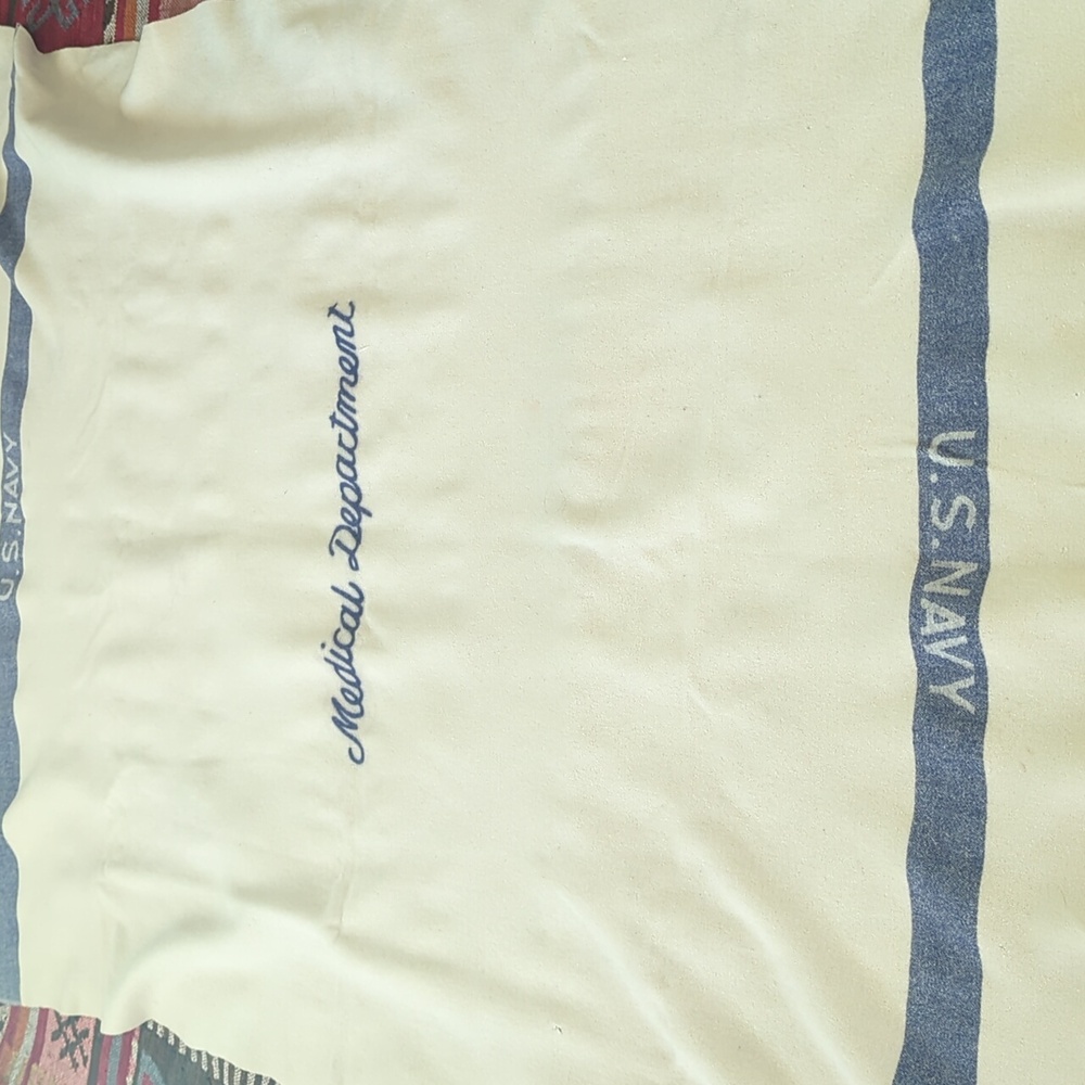 Vintage US Navy wood blanket